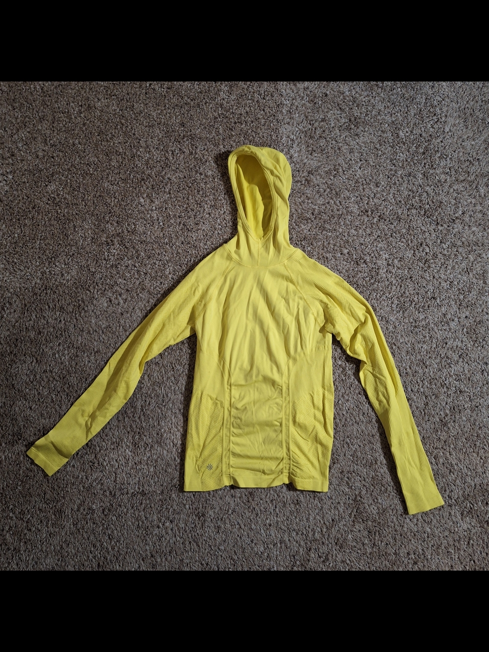 Athleta Mustard Yellow Seamless Tracker Hoodie Size M